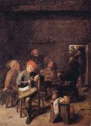 BROUWER, Adriaen Peasants Smoking and Drinking oil